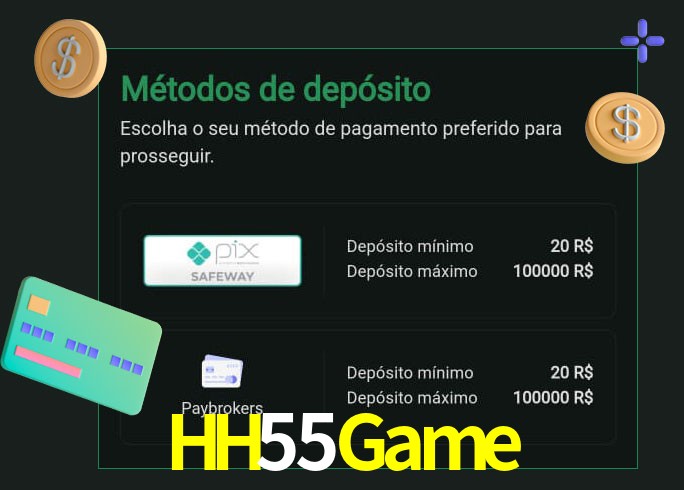 O cassino HH55Game oferece uma grande variedade de métodos de pagamento